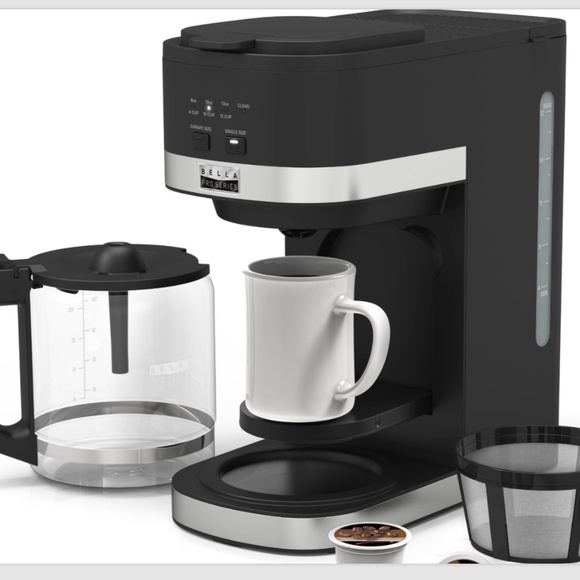 PRO SERIES COFFEE MAKER COMBO: 3-Single Serve Sizes (8-10-12 oz) & Up to 12 Cups - Picture 2 of 8